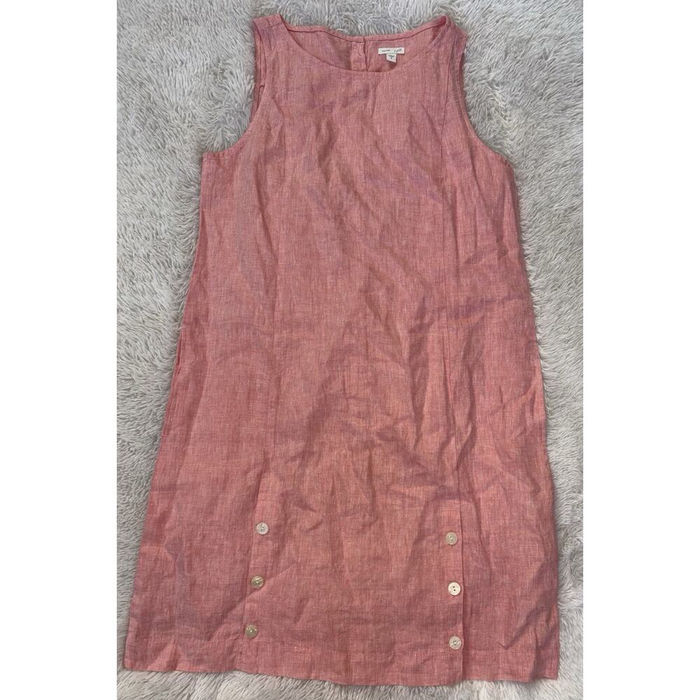 J. Jill “Love Linen” Women’s M Coral Pink Sleeveless Dress. Beautiful, Exc. Cond